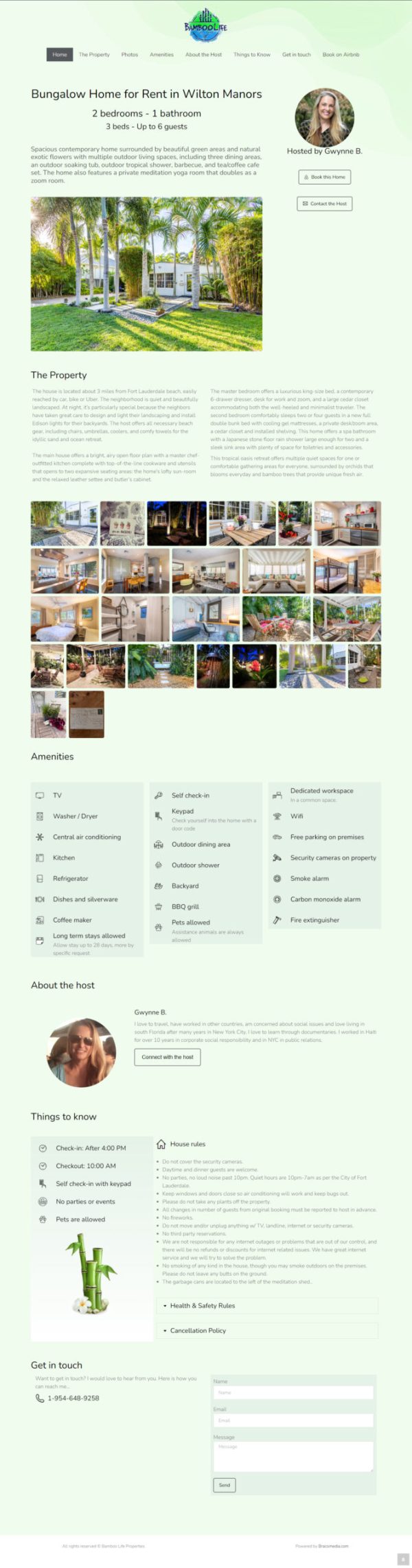 Bamboo Life Properties website landing page