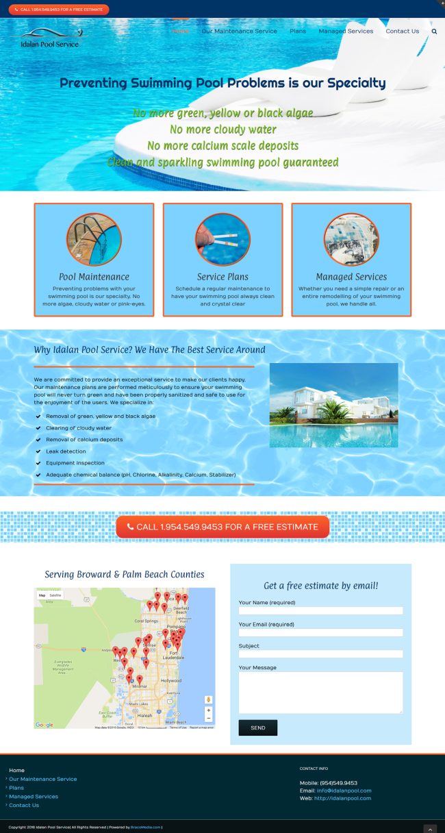 Idalan Pool website