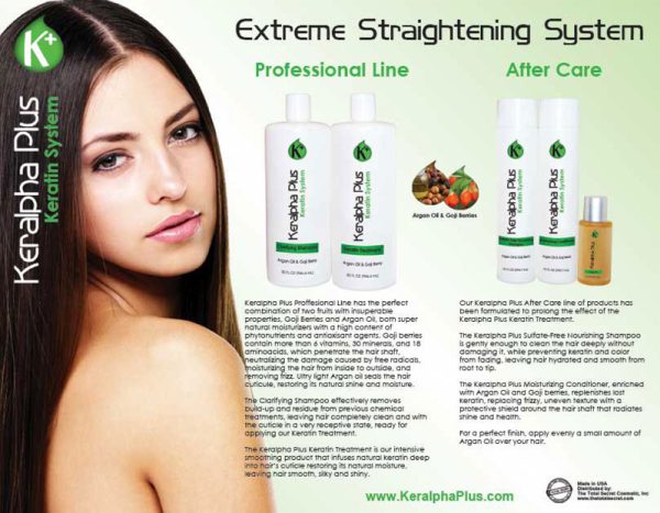 Trifold Brochure Keratin Hair Treatment Product