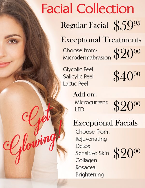 Spa services sell sheet