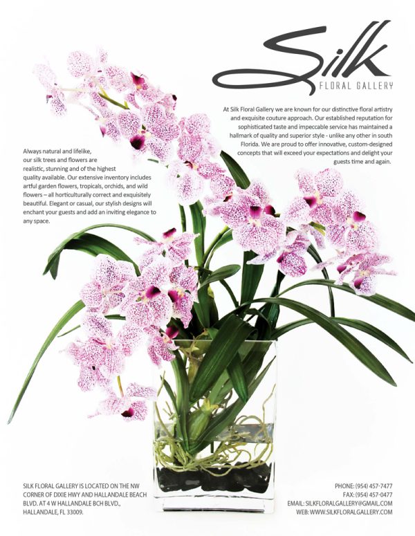 Full page magazine advertisement floral shop