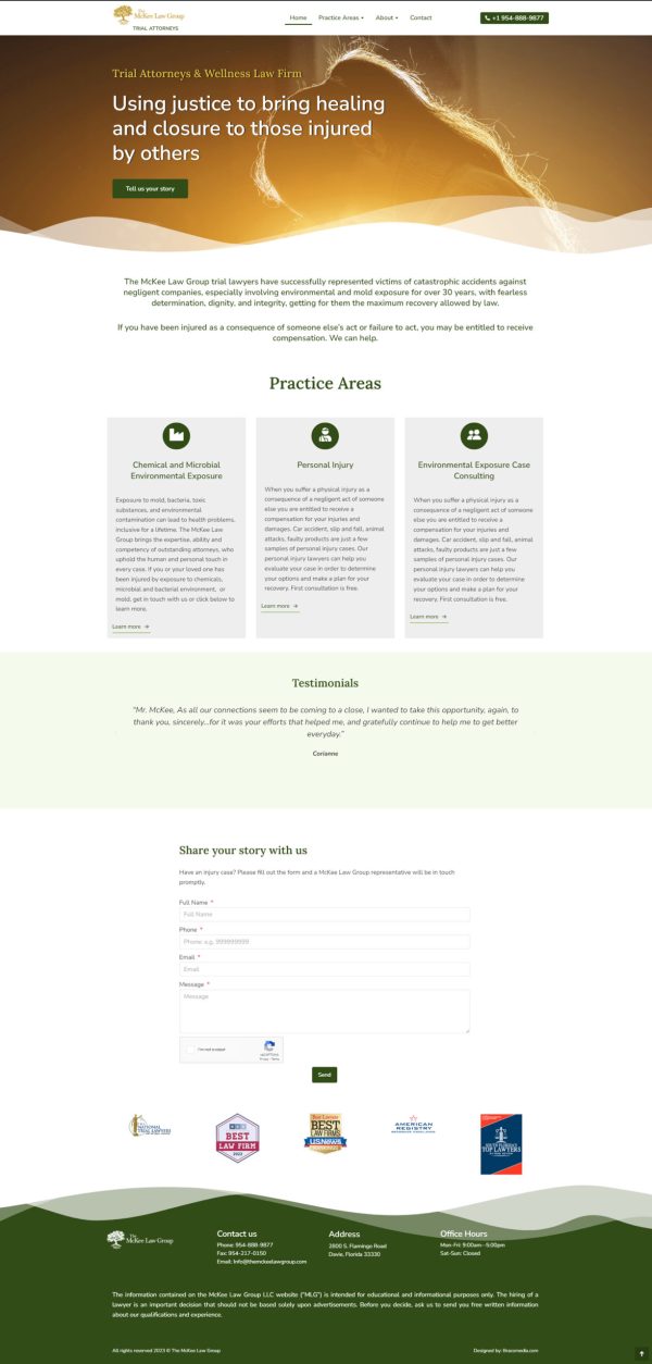 The Mckee Law Group website